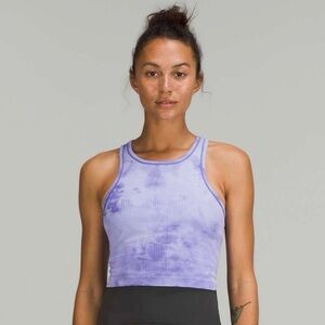 Lululemon Ebb to Street Cropped Racerback Tank
Marble Dye Charged Indigo Size 14